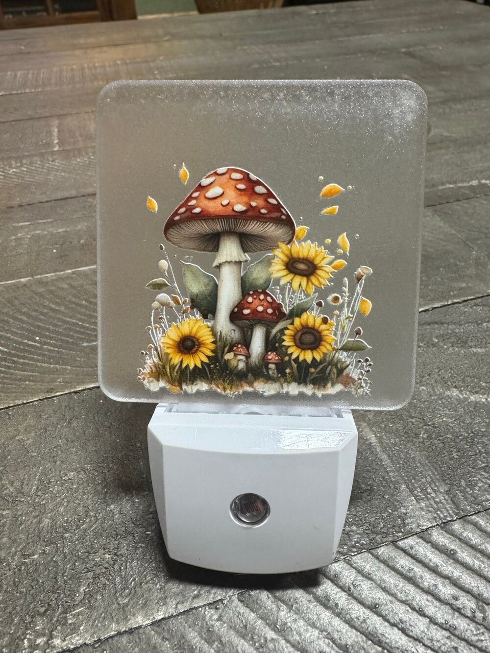 LED Mushroom and sunflower night light
